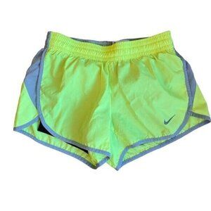 Nike Women’s Dri Fit Neon Green Running Yoga Shorts Retro Sport